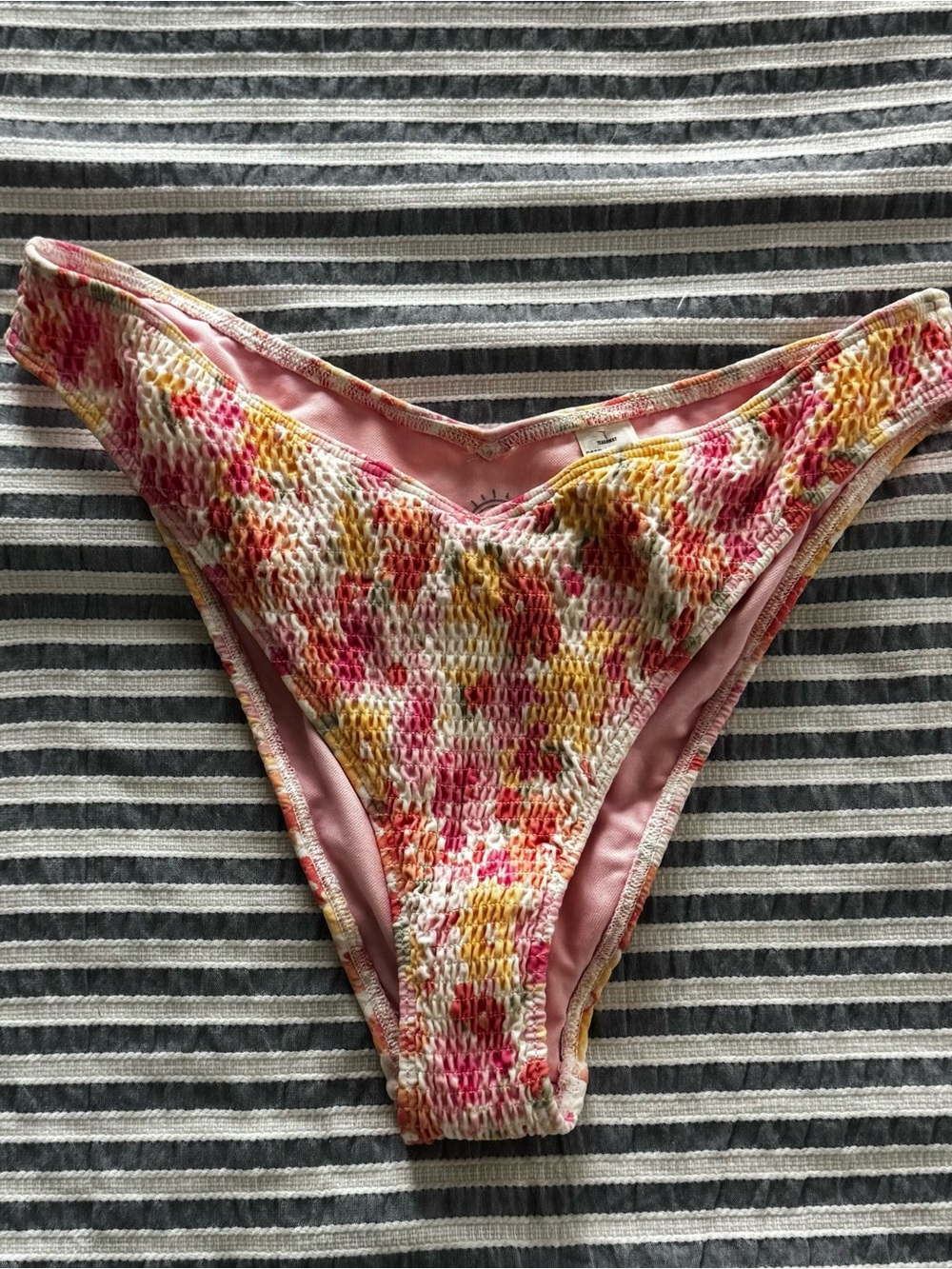 Hollister Smocked Floral Bikini Bottoms